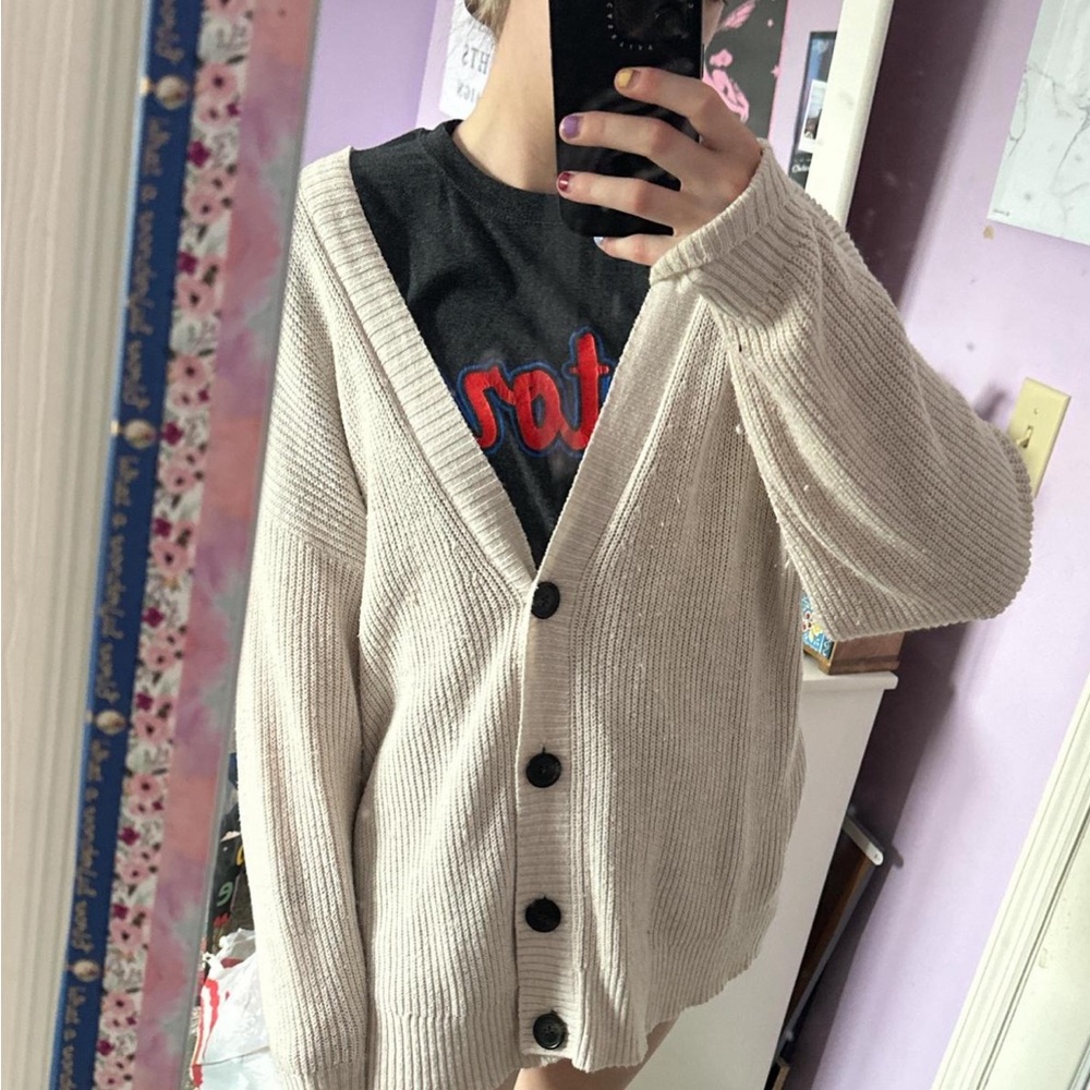 oversized american eagle knit cardigan